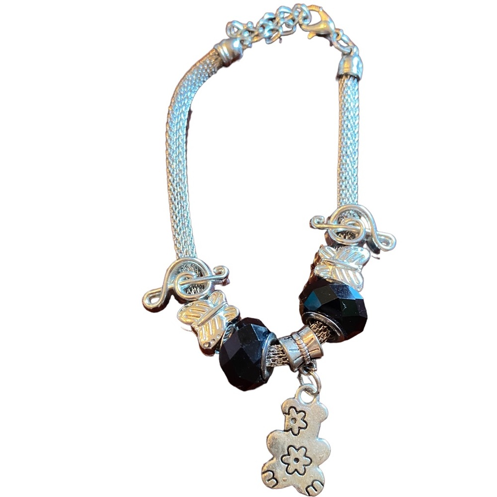 Silver Tone Charm Bracelet